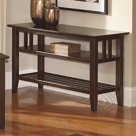 Sofa Table with Slat Shelf